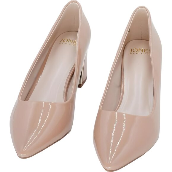 Jones New York Canal Pump Nude Patent Pointed Toe Heels Women's US 10M - Picture 5 of 6